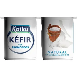 Kéfir Natural Pack 4 unidades embalagem 125 g - Kaiku