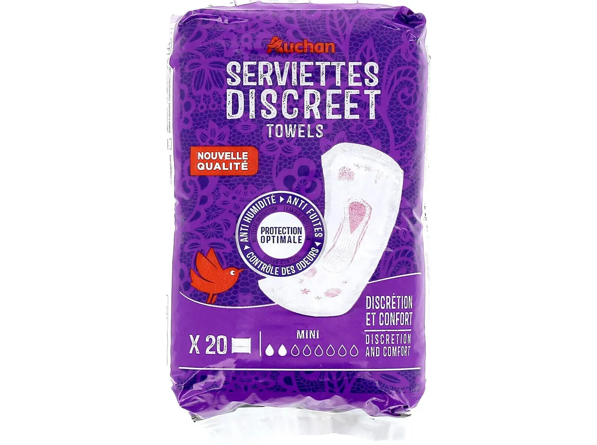 Pensos incontinência Auchan discreet mini c/bolsa 20un