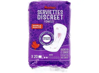 Pensos incontinência Auchan discreet mini c/bolsa 20un