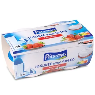 Iogurte Estilo Grego Morango 4x125g Páturages