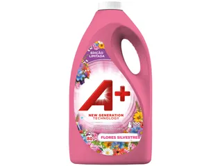 Detergente roupa máquina líquido A++ flores silvestres 80 doses