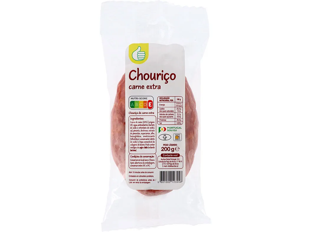 Chouriço carne extra Polegar 200 g