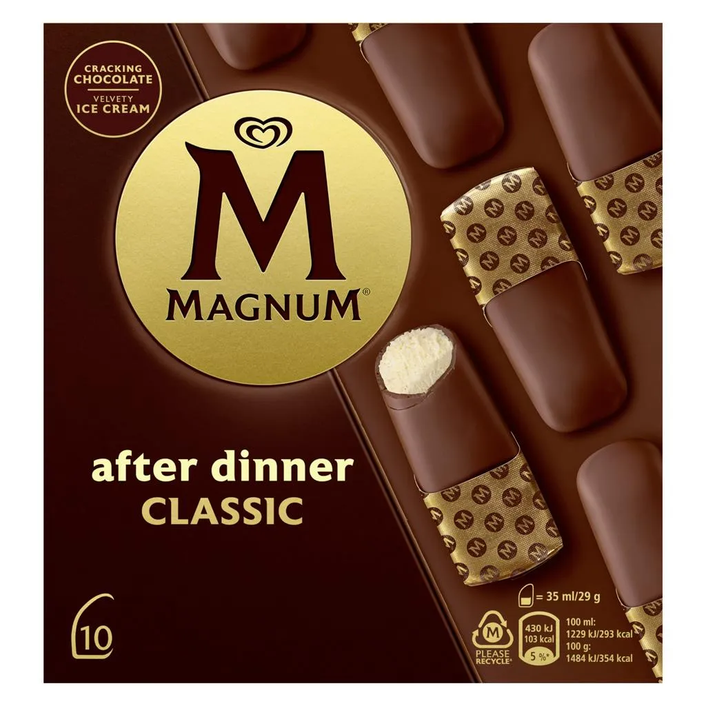Gelado magnum after dinner