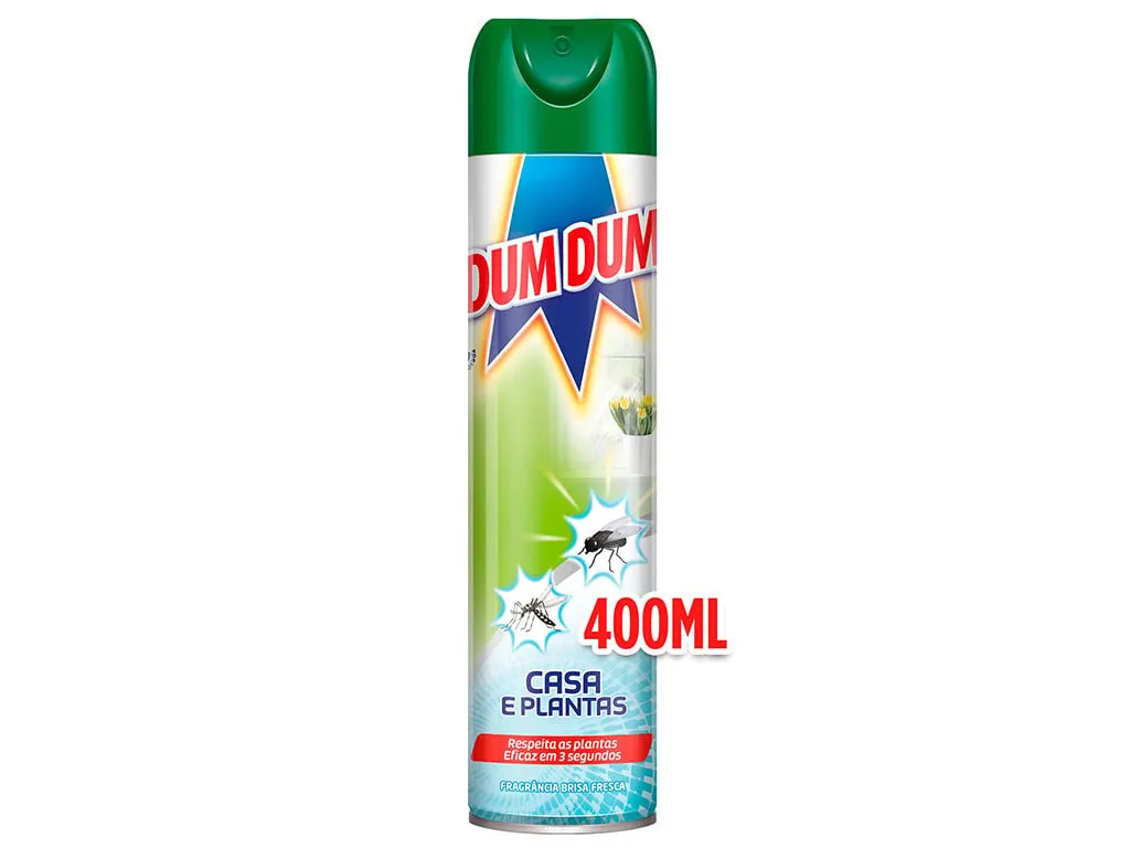 Insecticida DUM DUM spray casa e plantas 400 ml