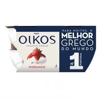 Iogurte Grego Morango Pack 4 Oikos Danone