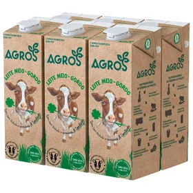 Leite UHT Meio Gordo Agros