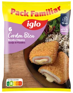 Crocantes de Frango Cordon Bleu Congelados Iglo