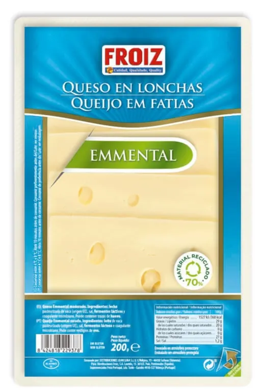 Queijo Froiz Emmental fatias 200 g