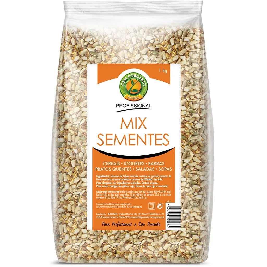 Mix de sementes, embalagem de 1 kg