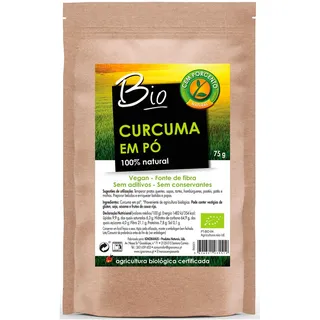 Curcuma em pó bio, embalagem de 75g Cemporcento