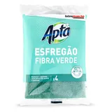 Esfregão Fibra Verde 12x16 Cm - 4 Unidades