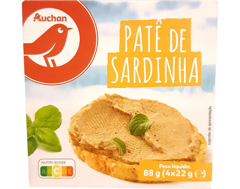 Patê sardinha Auchan 4 x 22 g
