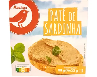 Patê sardinha Auchan 4 x 22 g