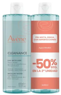 Água Micelar Avène Cleanance 2x400 ml