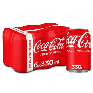 Refrigerante com gás, pack 6 x 0.33 l Coca-Cola