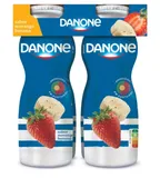 Iogurte Danone puro líquido morango e banana 4x155 g