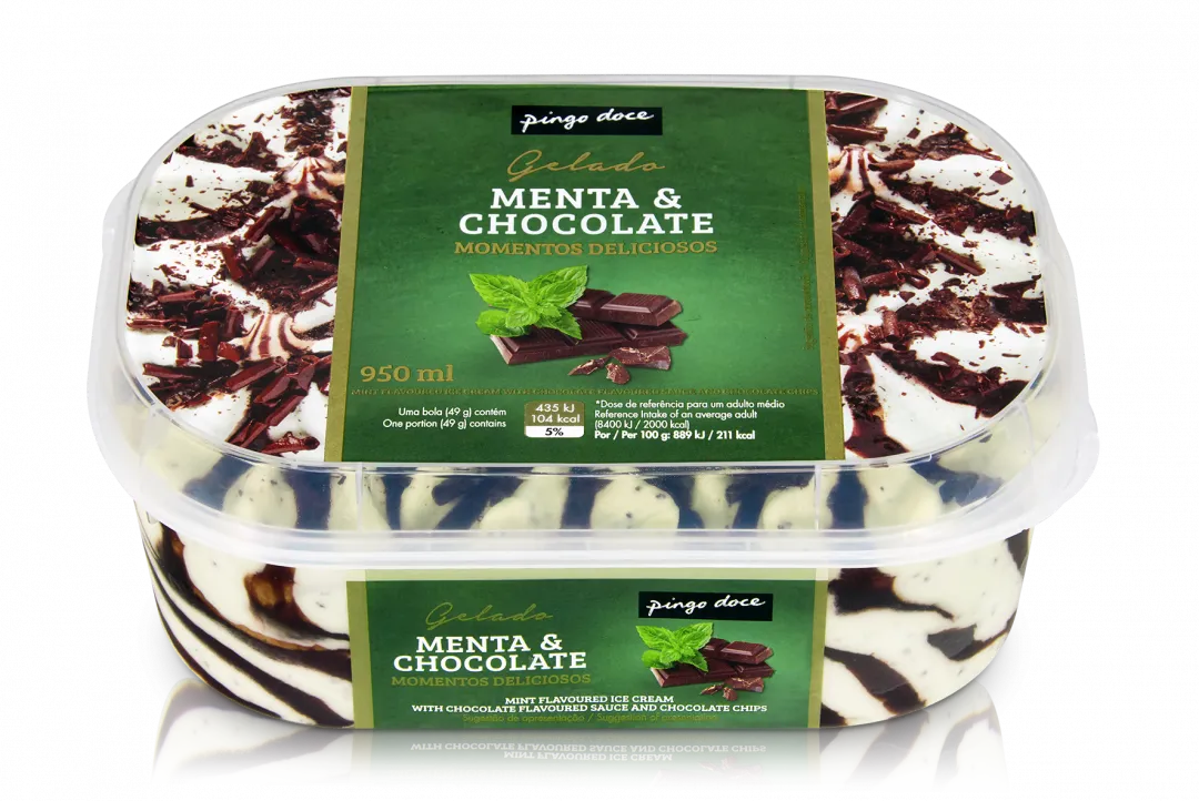 Gelado Menta e Chocolate