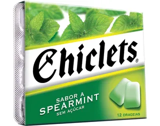 Pastilhas Chiclets elásticas spearmint 16,5 g