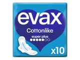 Pensos higiénicos cottonlike super plus com abas EVAX 10 un