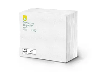 Guardanapos Polegar folha simples 30 x 30cm 100 unidades