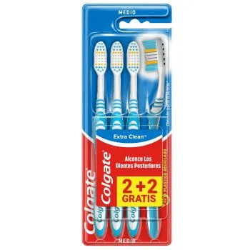 Extra Clean Escovas de Dentes Médias