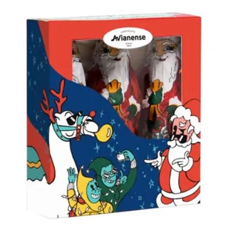Pai Natal de Chocolate 3 Unidades embalagem 84 g - Avianense