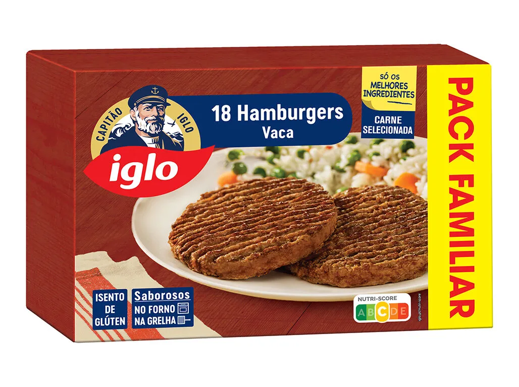 Hamburgueres IGLO vaca sem glúten 18un 1440 g