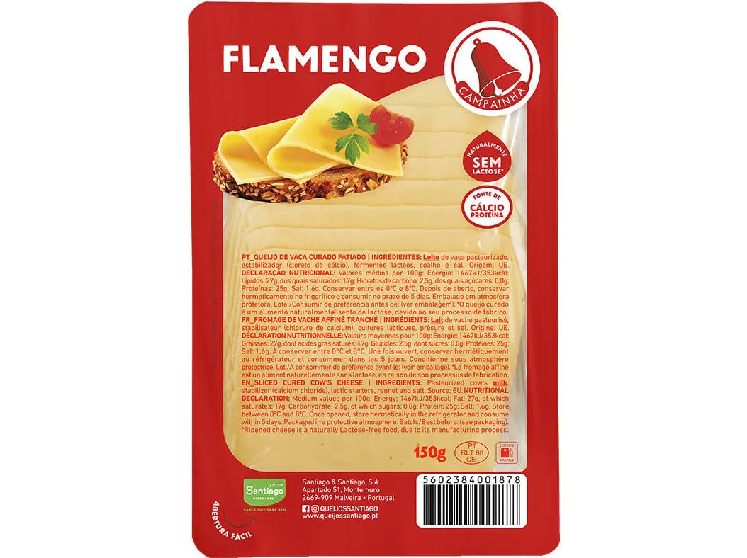 Queijo Campainha fatiado flamengo 150 g