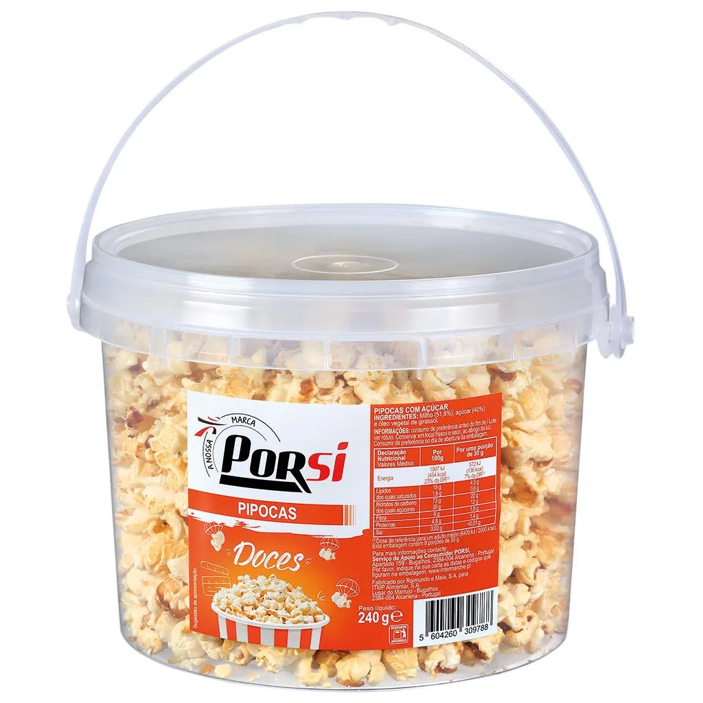 Pipocas Doces em Balde 240g