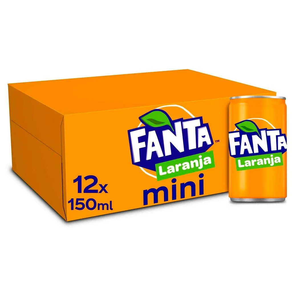 Refrigerante com gás de laranja, lata, pack 12 x 0.15 l