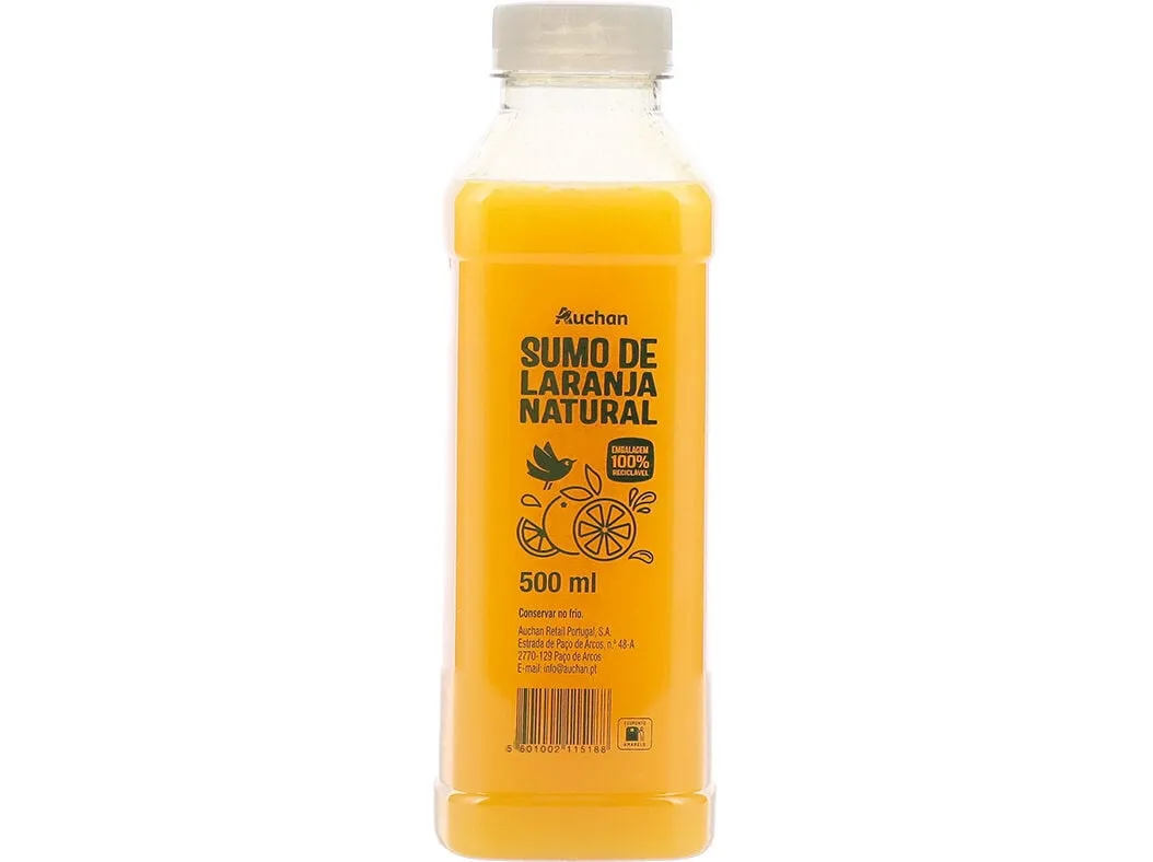 Sumo de laranja Auchan 500 ml