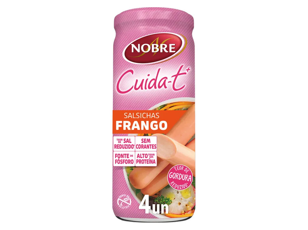 Salsichas frango Nobre cuida-t+ 430(210)g