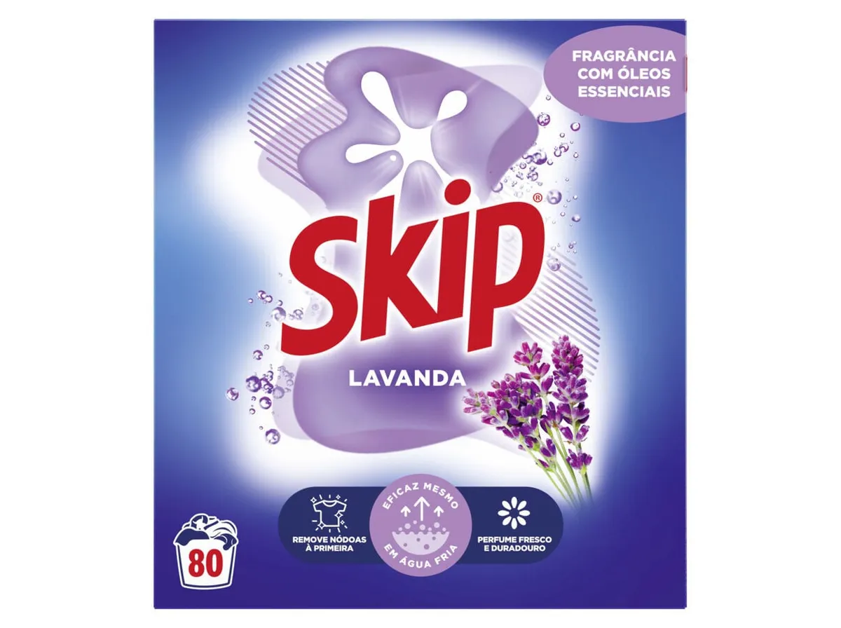 Detergente roupa mãquina pã" SKIP lavanda 80d