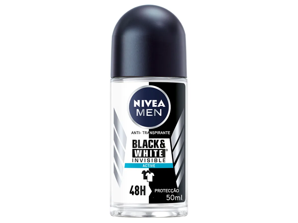 Desodorizante roll-on invisible for black & white active Nivea MEN 50 ml
