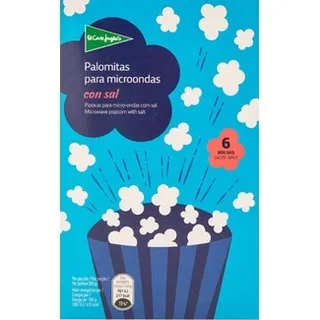 Pipocas para Micro-Ondas com Sal Pack 6 embalagem 600 g - El Corte Inglés