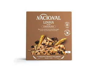 Barras Nacional cereais chocolate negro 6un