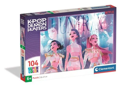 Puzzle Super Color Kpop Demon Hunters: Huntr/x - 104 Peças - Clementoni