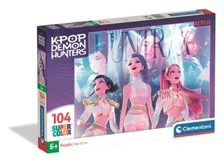 Puzzle Super Color Kpop Demon Hunters: Huntr/x - 104 Peças - Clementoni