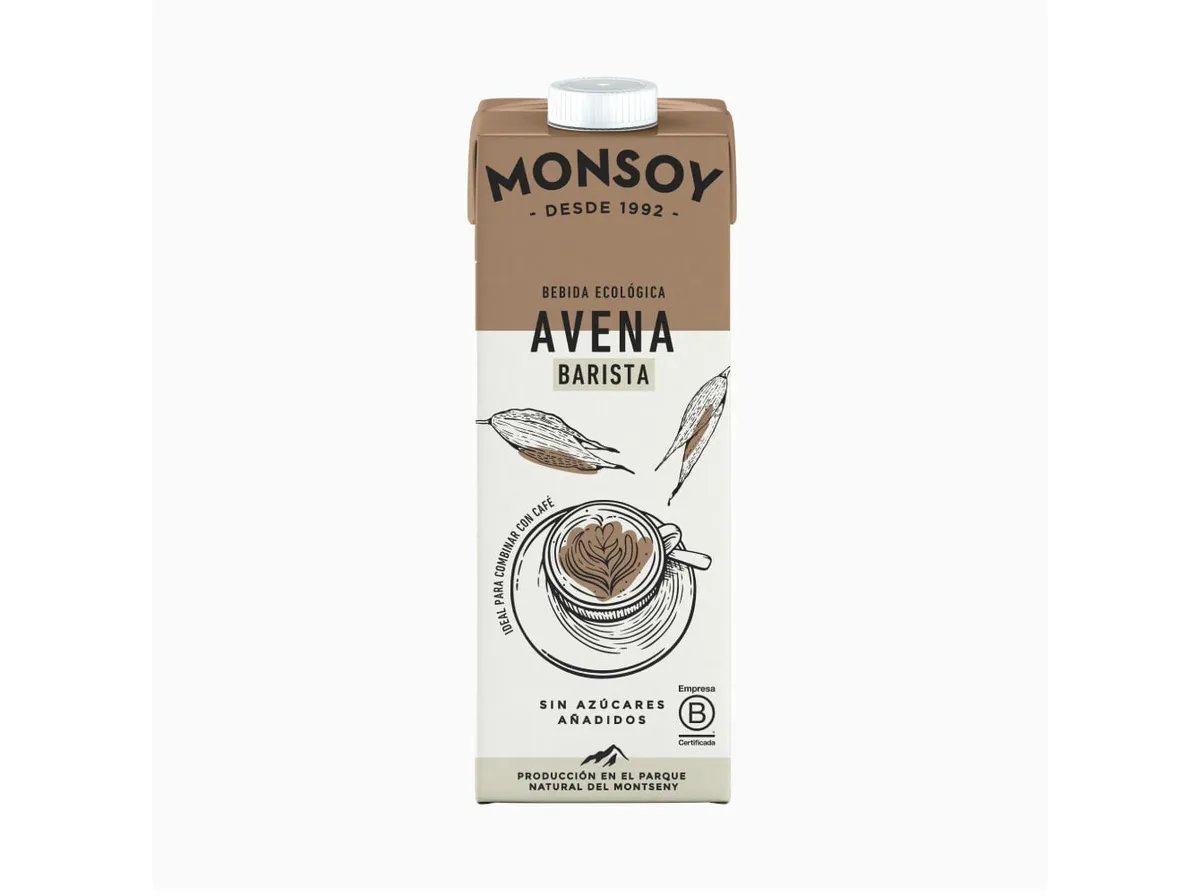 Bebida aveia Monsoy barista sem açucar bio 1 L
