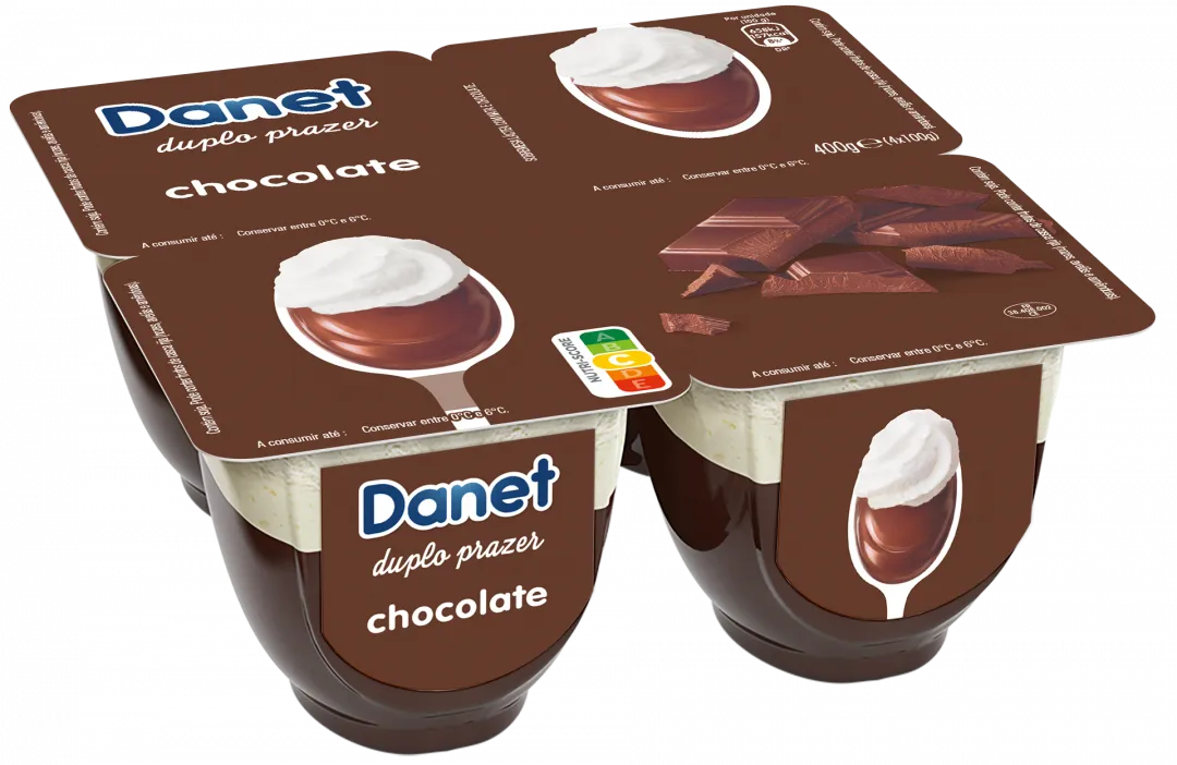 Sobremesa Láctea Duplo Prazer Chocolate Pack 4