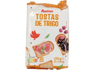 Tostas Auchan de trigo 270 g