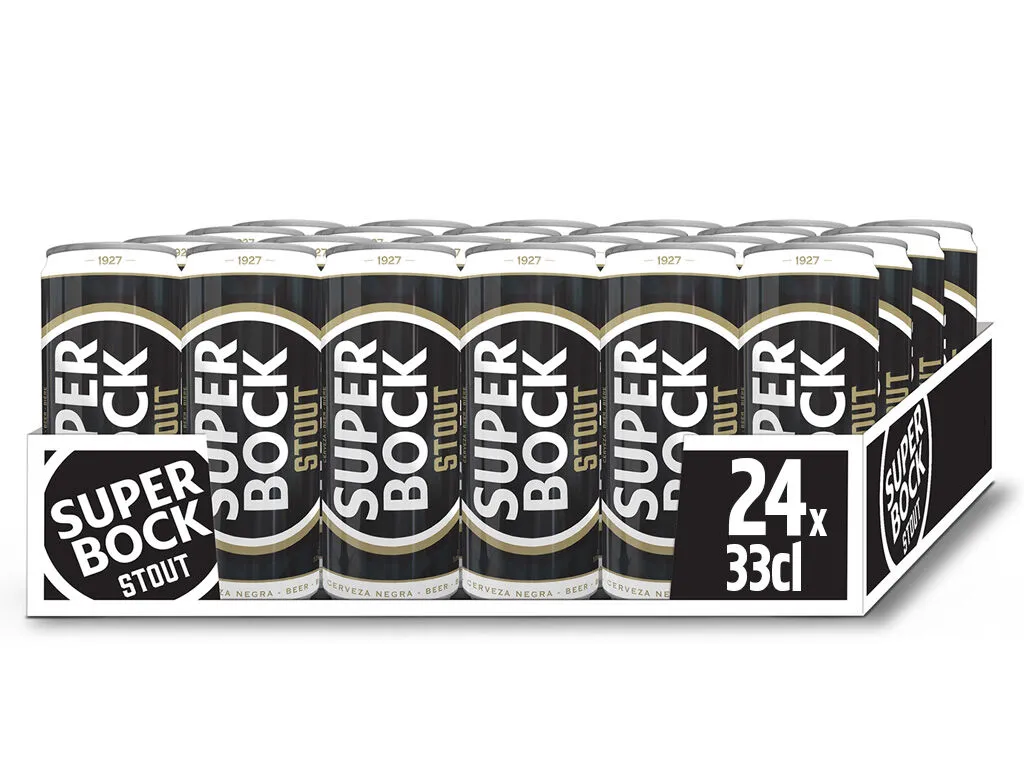 Cerveja Super BOCK preta stout lata 24 x 0,33 L
