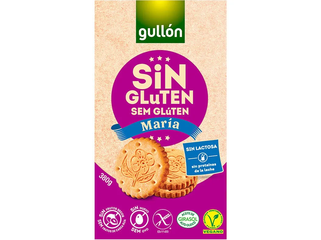 Bolacha Gullon maria integral sem glúten 360 g