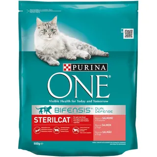 Ração para gato esterilizado com salmão Purina One