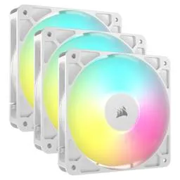Ventoinha 120mm Corsair 2100RPM RS120 ARGB 4 Pinos PWM Branca (Triple Pack)