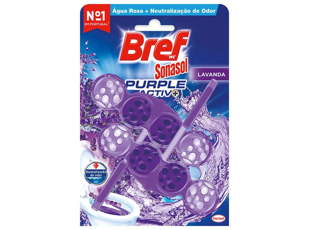 Bloco BREF sonasol sanitário WC purple active lavanda 2 x 50 g