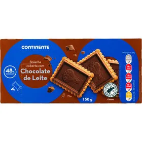 Bolachas Cobertas Chocolate de Leite Continente