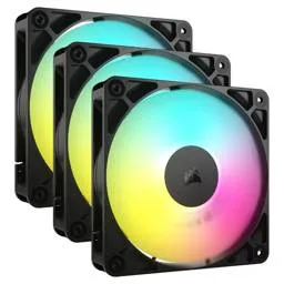Ventoinha 120mm Corsair 2100RPM RS120 ARGB 4 Pinos PWM Preta (Triple Pack)