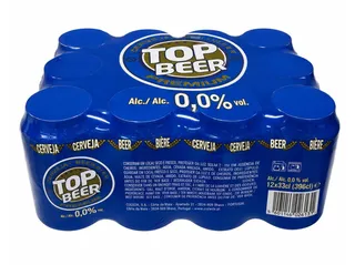 Cerveja sem álcool TOP BEER lata 12 x 0,33 L