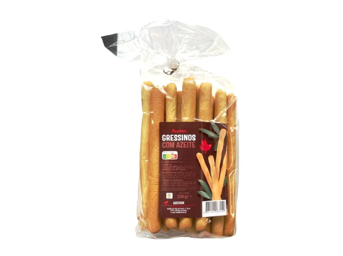 Gressinos Auchan com azeite 250 g